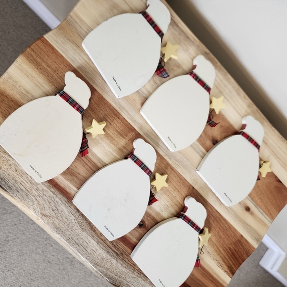 Set of 6 Christmas Snowman Coaster Set with Decorative Holder - Picture 11 of 12